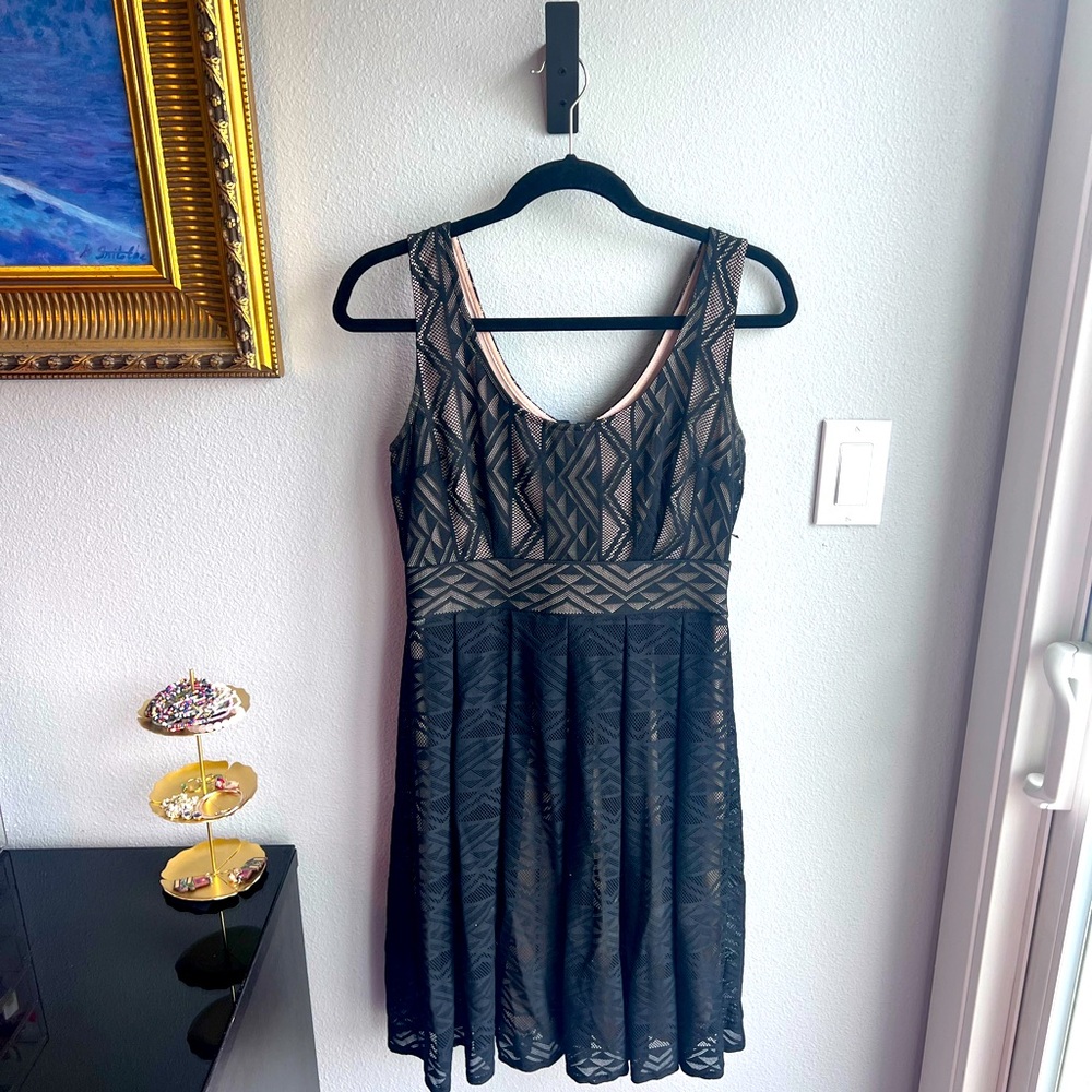 Black lace dress.